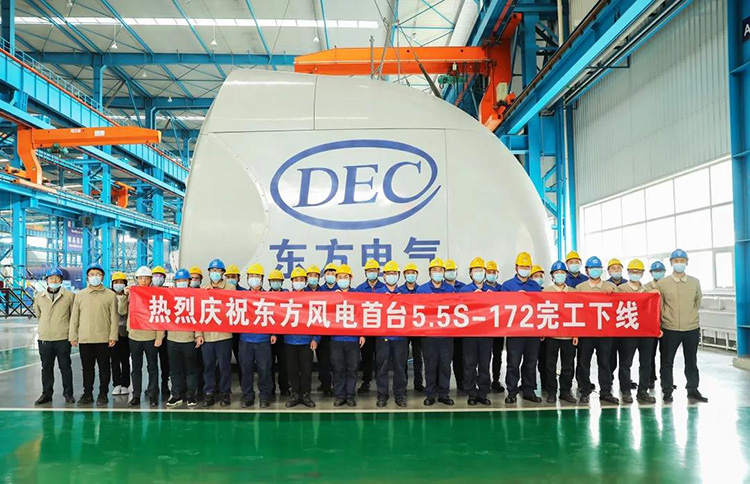 開啟“6MW時(shí)代”！國(guó)內(nèi)陸上單機(jī)容量最大風(fēng)電機(jī)組下線